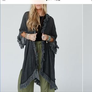 Free People On The Edge Fringe Kimono